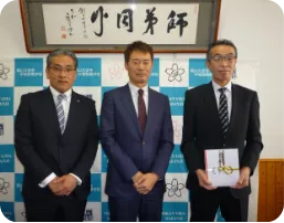 岡山県立岡山大安寺中等教育学校にテレビモニター寄贈